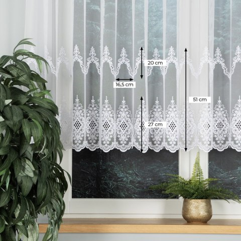 Firanka, wysokość 120cm, kolor 001 biały 241750/885/001/000120/1