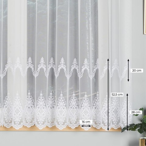 Firanka, wysokość 160cm, kolor 001 biały 241750/885/001/000160/1