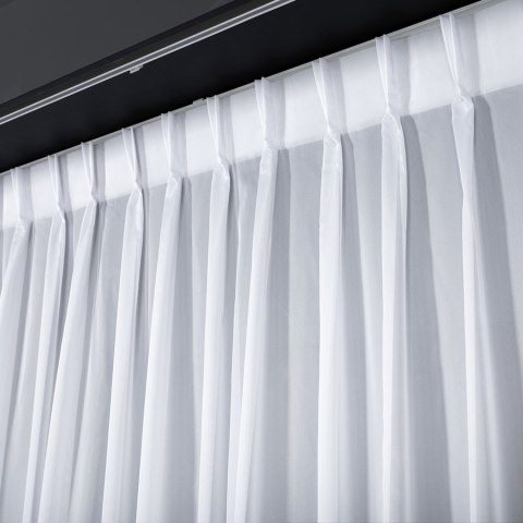 VOILE Firana gotowa na fleksach z obciążnikiem, szerokość 210 x wysokość 270, kolor 001 śnieżnobiały VOILE0/FGF/001/210270/1 VOILE Firana gotowa na fleksach z obciążnikiem, szerokość 210 x wysokość 270, kolor 001 śnieżnobiały VOILE0/FGF/001/210270/1