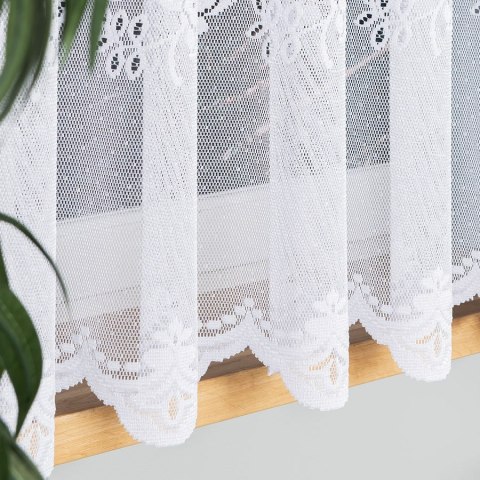 Firanka żakardowa ze wzorem pasowym, wysokość 160cm, kolor 001 biały 638085/000/001/000160/1 Firanka żakardowa ze wzorem pasowym, wysokość 160cm, kolor 001 biały 638085/000/001/000160/1