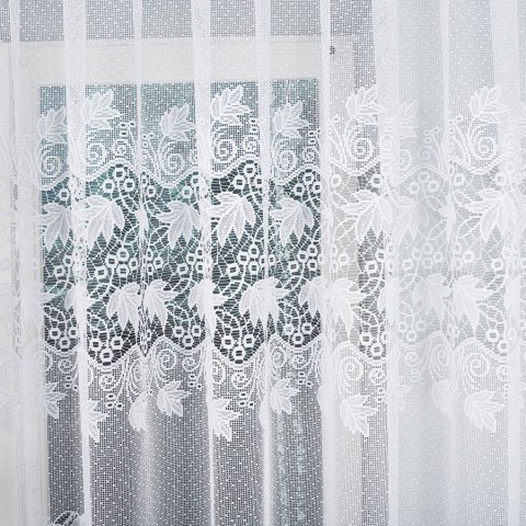 ELŻBIETA Firanka żakardowa odpasowana ze wzorem pasowym, szerokość 410 x wysokość 160cm, kolor 001 biały 004164/FOL/001/000162/1 ELŻBIETA Firanka żakardowa odpasowana ze wzorem pasowym, szerokość 410 x wysokość 160cm, kolor 001 biały 004164/FOL/001/000162/1