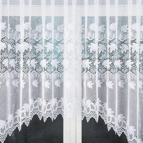 ELŻBIETA Firanka żakardowa odpasowana ze wzorem pasowym, szerokość 530 x wysokość 160cm, kolor 001 biały 004164/FOL/001/000163/1 ELŻBIETA Firanka żakardowa odpasowana ze wzorem pasowym, szerokość 530 x wysokość 160cm, kolor 001 biały 004164/FOL/001/000163/1
