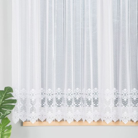 Firanka panelowa żakardowa ze wzorem na samym dole, wysokość 160cm, kolor 001 biały 019392/000/001/000160/1 Firanka panelowa żakardowa ze wzorem na samym dole, wysokość 160cm, kolor 001 biały 019392/000/001/000160/1