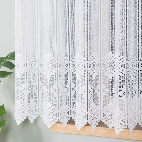 Firanka panelowa żakardowa ze wzorem na samym dole, wysokość 160cm, kolor 001 biały 019392/000/001/000160/1 Firanka panelowa żakardowa ze wzorem na samym dole, wysokość 160cm, kolor 001 biały 019392/000/001/000160/1