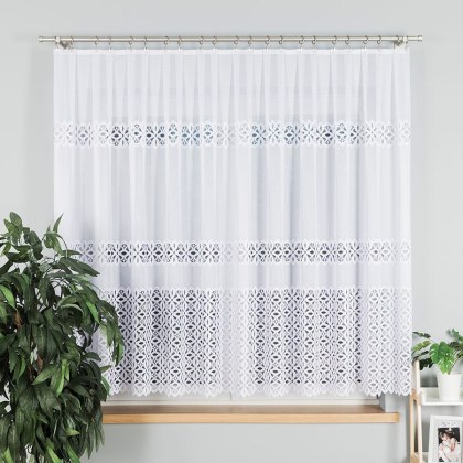 Firanka żakardowa na metry 018869 wysokość 150 cm kolor biały