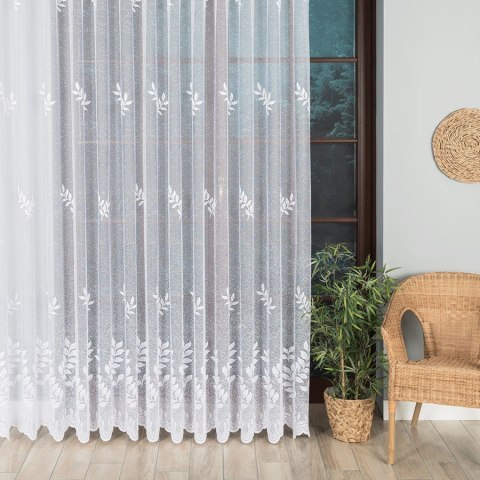 Firanka żakardowa ze wzorem po całości, wysokość 250cm, kolor 001 biały 107074/000/001/000250/1 Firanka żakardowa ze wzorem po całości, wysokość 250cm, kolor 001 biały 107074/000/001/000250/1