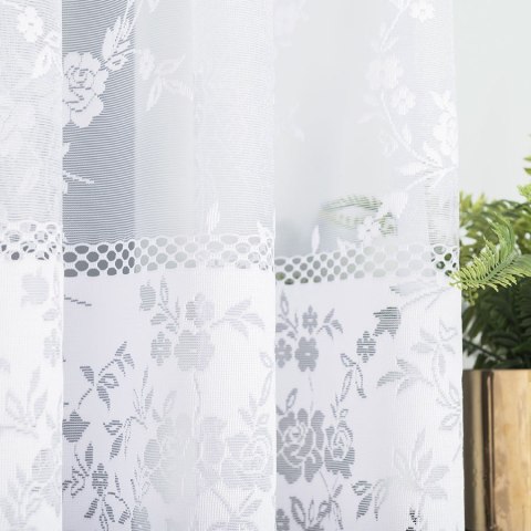NATASZA Firanka żakardowa odpasowana na prosto, szerokość 400 x wysokość 160cm, kolor 001 biały 049331/FOP/001/000162/1 NATASZA Firanka żakardowa odpasowana na prosto, szerokość 400 x wysokość 160cm, kolor 001 biały 049331/FOP/001/000162/1