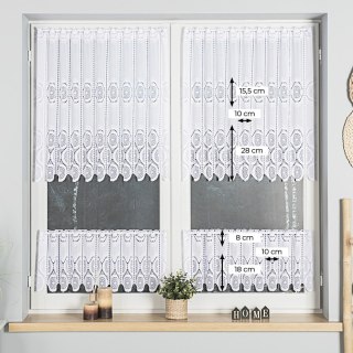 Zazdrostka żakardowa panelowa, wysokość 70cm, kolor 001 biały 018535/000/001/000070/1