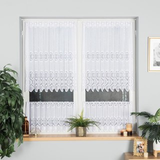 Zazdrostka żakardowa panelowa, wysokość 90cm, kolor 001 biały 018535/000/001/000090/1