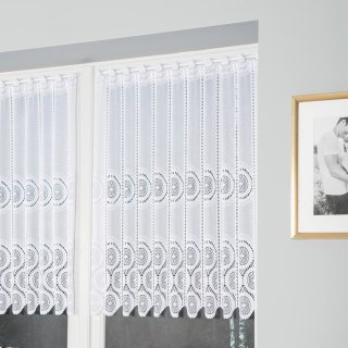 Zazdrostka żakardowa panelowa, wysokość 90cm, kolor 001 biały 018535/000/001/000090/1