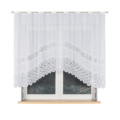 Firanka żakardowa odpasowana ze wzorem pasowym, szerokość 250 x wysokość 140cm, kolor 001 biały 107835/FOL/001/000141/1 Firanka żakardowa odpasowana ze wzorem pasowym, szerokość 250 x wysokość 140cm, kolor 001 biały 107835/FOL/001/000141/1
