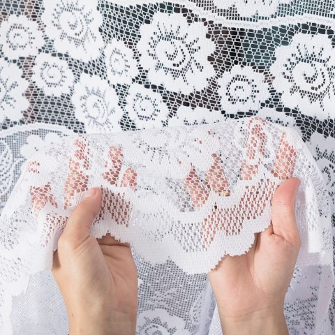 Firanka żakardowa ze wzorem pasowym, wysokość 170cm, kolor 001 biały 044136/000/001/000170/1 Firanka żakardowa ze wzorem pasowym, wysokość 170cm, kolor 001 biały 044136/000/001/000170/1