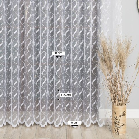 Firanka żakardowa ze wzorem po całości, wysokość 250cm, kolor 001 biały z błyskiem 628144/000/001/000250/1 Firanka żakardowa ze wzorem po całości, wysokość 250cm, kolor 001 biały z błyskiem 628144/000/001/000250/1