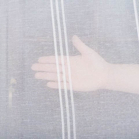 Firanka fantazyjna z ołowianką 001215 wysokość 300 cm kolor biały