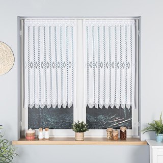Firanka żakardowa panelowa 107806 wysokość 110 cm kolor biały