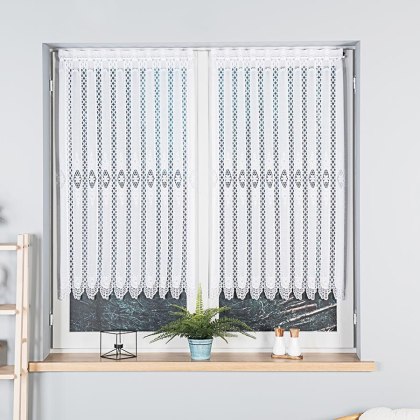 Firanka żakardowa na metry 107806 wysokość 120 cm kolor biały