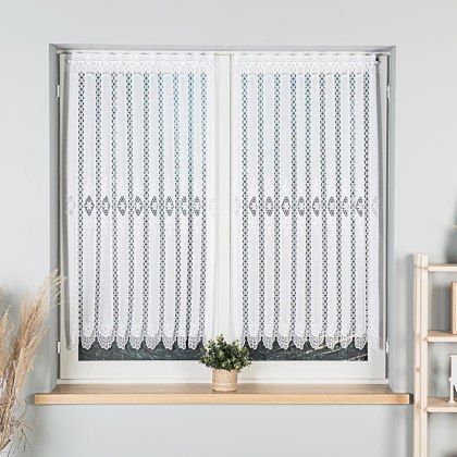 Firanka żakardowa na metry 107806 wysokość 130 cm kolor biały