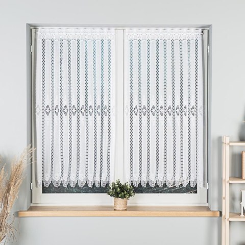 Firanka żakardowa panelowa 107806 wysokość 130 cm kolor biały Firanka żakardowa panelowa 107806 wysokość 130 cm kolor biały
