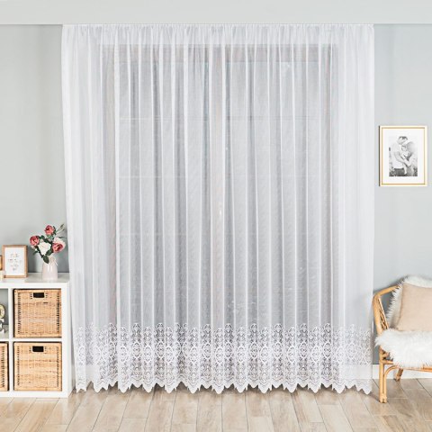 Firanka żakardowa 015974 wysokość 250 cm kolor biały Firanka żakardowa 015974 wysokość 250 cm kolor biały