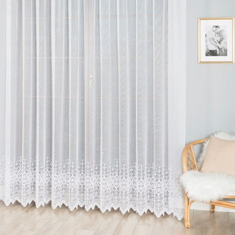Firanka żakardowa 015974 wysokość 250 cm kolor biały Firanka żakardowa 015974 wysokość 250 cm kolor biały