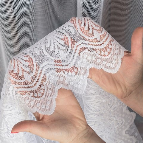 Firanka żakardowa 015974 wysokość 250 cm kolor biały Firanka żakardowa 015974 wysokość 250 cm kolor biały
