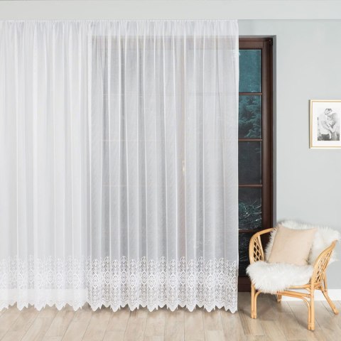 Firanka żakardowa 015974 wysokość 250 cm kolor biały Firanka żakardowa 015974 wysokość 250 cm kolor biały