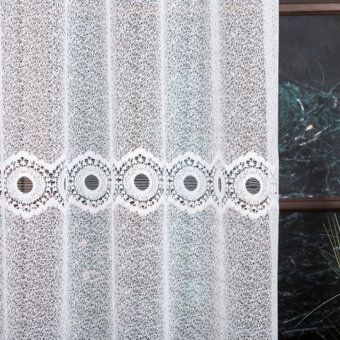 Firanka żakardowa 015971 wysokość 250 cm kolor biały