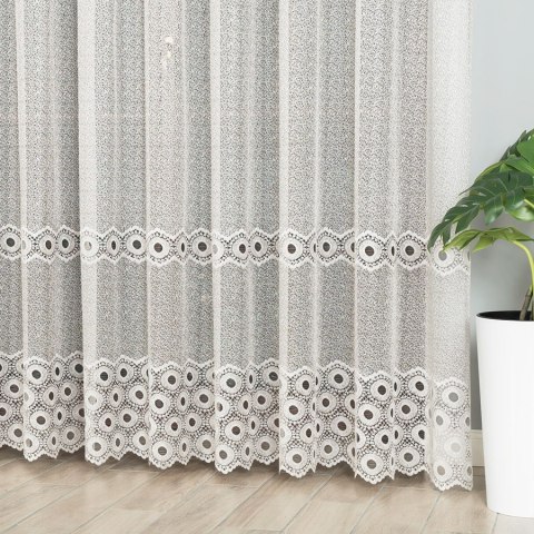 Firanka żakardowa 015971 wysokość 290 cm kolor szary