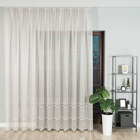 Firanka żakardowa 015971 wysokość 290 cm kolor szary