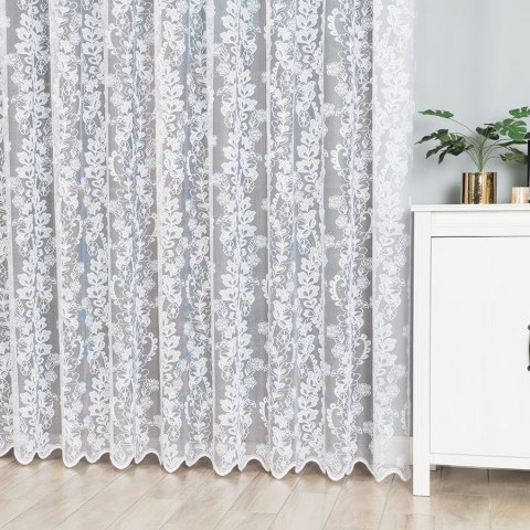 Firanka żakardowa 107083 wysokość 250 cm kolor biały