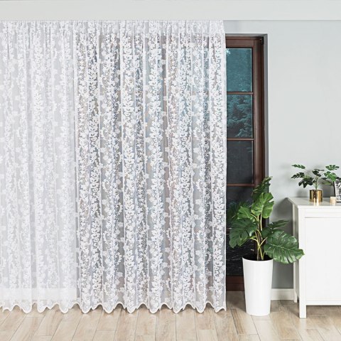 Firanka żakardowa 107083 wysokość 250 cm kolor biały