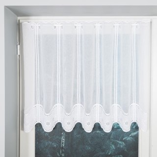 Zazdrostka haftowana panelowa 044300 wysokość 60 cm kolor biały