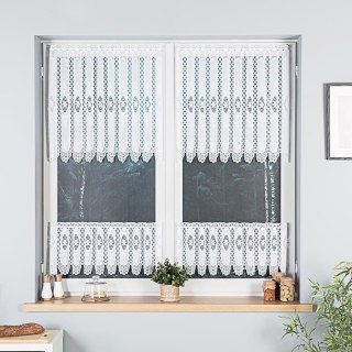 Zazdrostka żakardowa panelowa 107806 wysokość 70 cm kolor biały