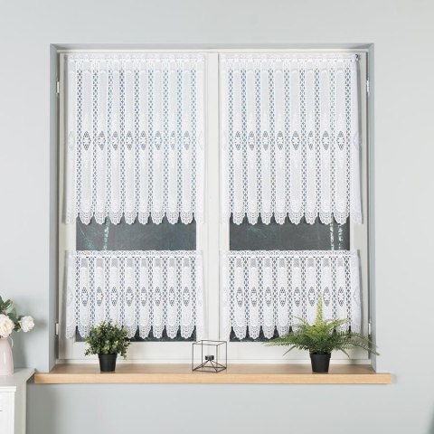 Zazdrostka żakardowa panelowa 107806 wysokość 80 cm kolor biały Zazdrostka żakardowa panelowa 107806 wysokość 80 cm kolor biały