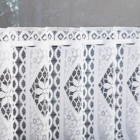 Zazdrostka żakardowa panelowa 107806 wysokość 90 cm kolor biały Zazdrostka żakardowa panelowa 107806 wysokość 90 cm kolor biały