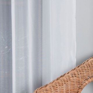 WOAL Firana gotowa na srebrnych przelotkach, szerokość 140 x wysokość 250cm, kolor 001 biały FG0002/FGP/001/140250/1