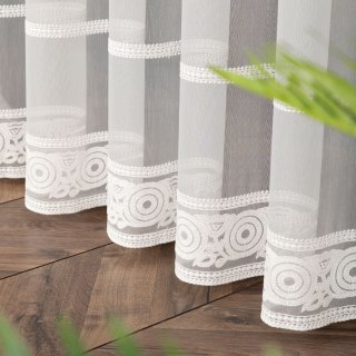 LINUS Firanka haftowana, wysokość 300cm, kolor 001 offwhite z błyskiem 043203/000/001/000300/1
