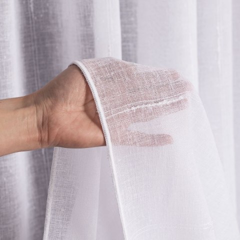 KATRINA Firanka z ołowianką, wysokość 300cm, kolor 001 biały 010811/OLO/001/000300/1