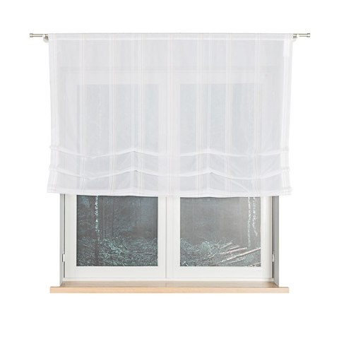 Roleta gotowa ze wzorem pasowym, szerokość 160 x wysokość 135cm, kolor 004 biały ze złotym 170614/RGP/004/160135/1 Roleta gotowa ze wzorem pasowym, szerokość 160 x wysokość 135cm, kolor 004 biały ze złotym 170614/RGP/004/160135/1