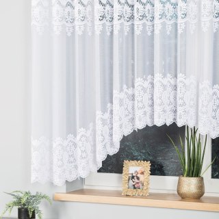 DARIA Firanka żakardowa gotowa, szerokość 300 x wysokość 160cm, kolor 001 biały 018982/FBL/001/300160/1