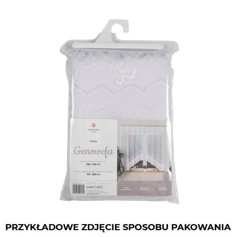 GENOWEFA Firanka żakardowa gotowa, szerokość 300 x wysokość 100cm, kolor 001 biały 023419/FBL/001/300100/1 GENOWEFA Firanka żakardowa gotowa, szerokość 300 x wysokość 100cm, kolor 001 biały 023419/FBL/001/300100/1