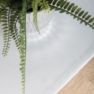 HARPER Bieżnik wodoodporny, obszyty listwą 2 cm, 40x140cm, kolor 001 biały ze srebrnym lurexem 004767/KSP/L01/040140/1