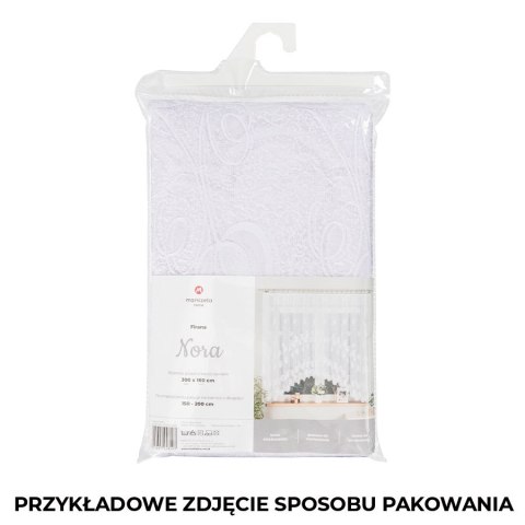NORA Firanka żakardowa gotowa, szerokość 500 x wysokość 160cm, kolor 001 biały 023097/FBL/001/500160/1 NORA Firanka żakardowa gotowa, szerokość 500 x wysokość 160cm, kolor 001 biały 023097/FBL/001/500160/1