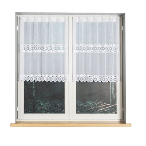 Zazdrostka z aplikacją ze wzorem pasowym, wysokość 90cm, kolor 001 biały - 112831 112769/000/001/000090/1 Zazdrostka z aplikacją ze wzorem pasowym, wysokość 90cm, kolor 001 biały - 112831 112769/000/001/000090/1