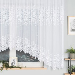CELINA Firanka żakardowa odpasowana, szerokość 500 x wysokość 160cm, kolor 001 biały 018495/FOL/001/000163/1