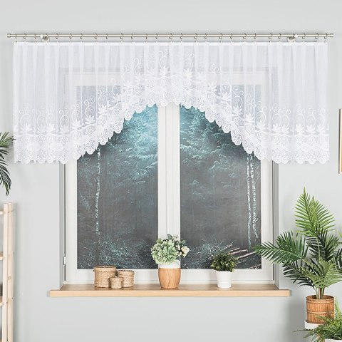 JOWITA Firanka żakardowa odpasowana ze wzorem pasowym, szerokość 400 x wysokość 80cm, kolor 001 biały 018960/FOL/001/000082/1 JOWITA Firanka żakardowa odpasowana ze wzorem pasowym, szerokość 400 x wysokość 80cm, kolor 001 biały 018960/FOL/001/000082/1