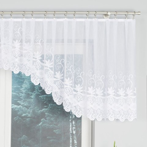 JOWITA Firanka żakardowa odpasowana ze wzorem pasowym, szerokość 400 x wysokość 80cm, kolor 001 biały 018960/FOL/001/000082/1 JOWITA Firanka żakardowa odpasowana ze wzorem pasowym, szerokość 400 x wysokość 80cm, kolor 001 biały 018960/FOL/001/000082/1