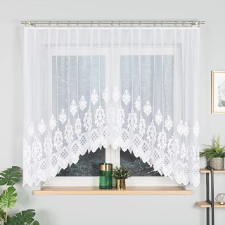 LUDMIŁA Firanka żakardowa gotowa, szerokość 300 x wysokość 160cm, kolor 001 biały 017810/FBL/001/300160/1