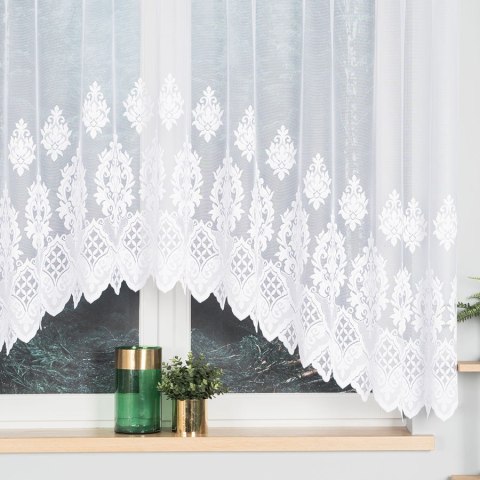 LUDMIŁA Firanka żakardowa gotowa, szerokość 300 x wysokość 160cm, kolor 001 biały 017810/FBL/001/300160/1