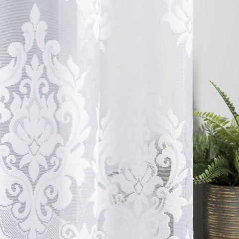 LUDMIŁA Firanka żakardowa gotowa, szerokość 300 x wysokość 160cm, kolor 001 biały 017810/FBL/001/300160/1